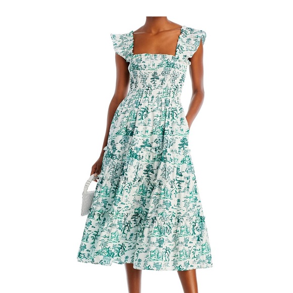 Aqua Dresses & Skirts - Aqua Calypso Tiered Toile Smocked Dress